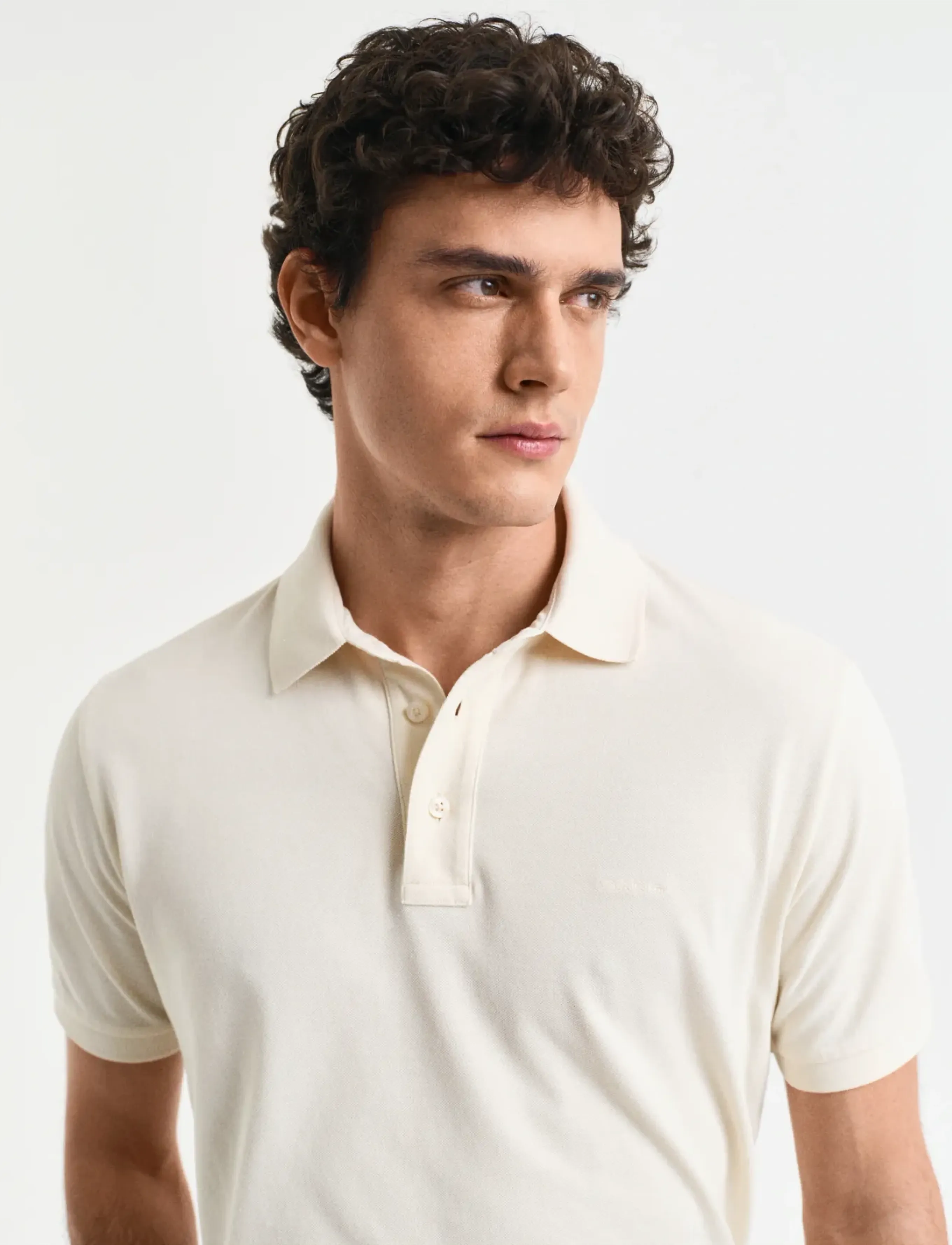 Gant - SUNFADED SS POLO - short-sleeved polos - ivory white - 4