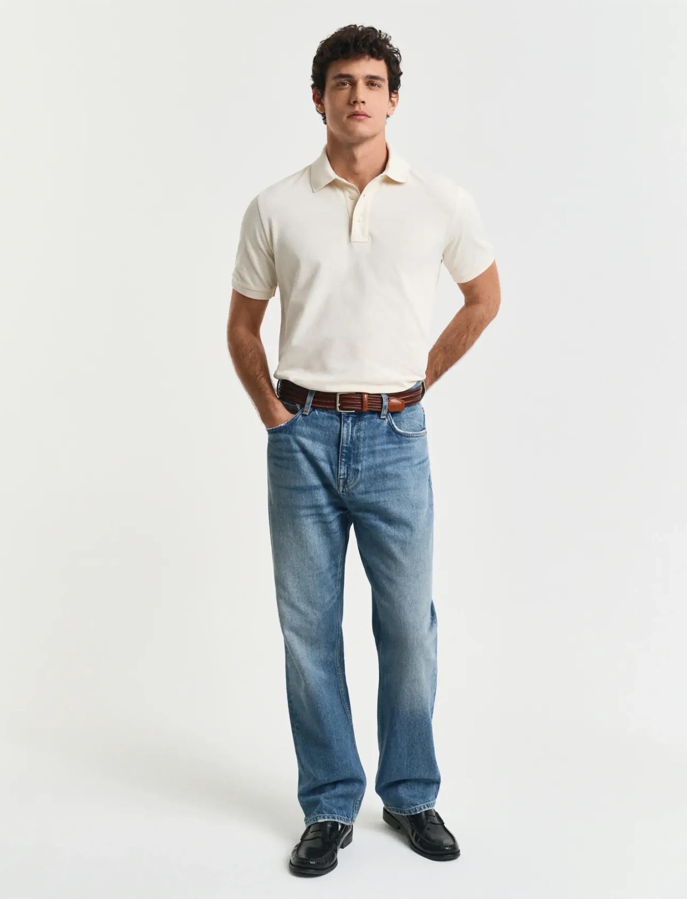 Gant - SUNFADED SS POLO - short-sleeved polos - ivory white - 5