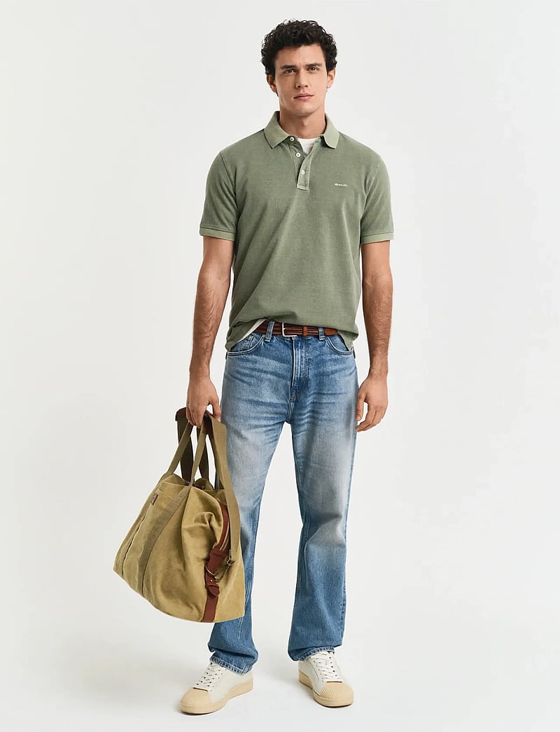 GANT - SUNFADED SS POLO - kurzärmelig - kalamata green - 5