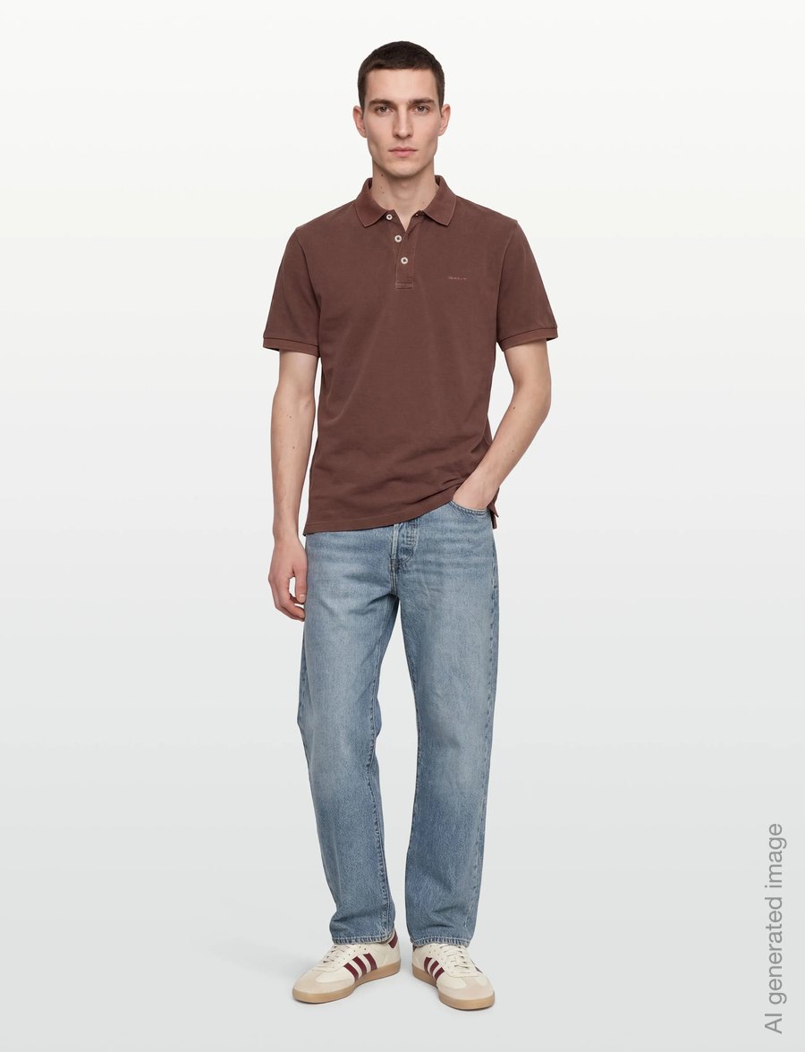 Gant - SUNFADED SS POLO - lühikeste varrukatega polod - mahogany brown - 0