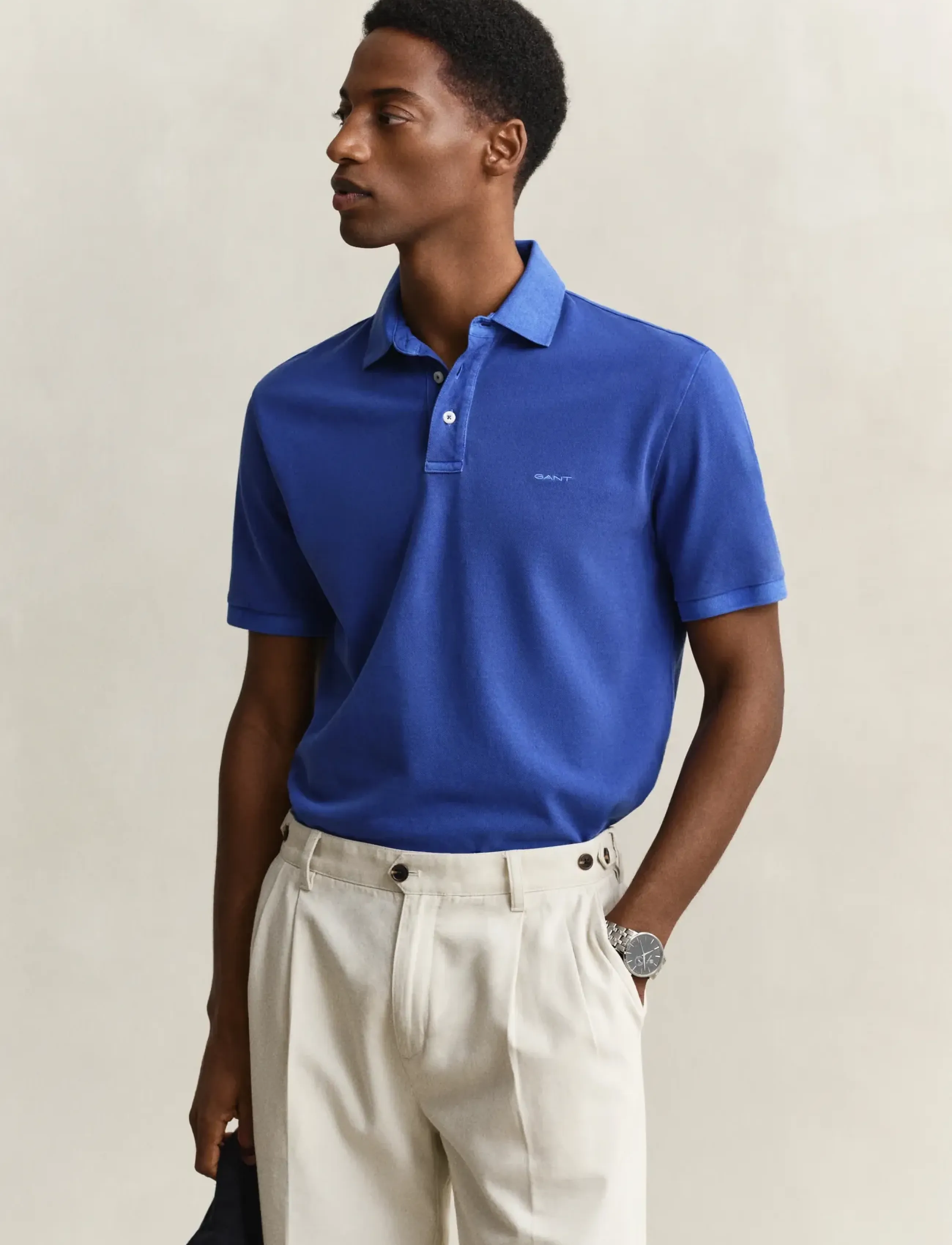 Gant Sunfaded Ss Polo, L, Polos, Blau - Short-sleeved, Männerswear