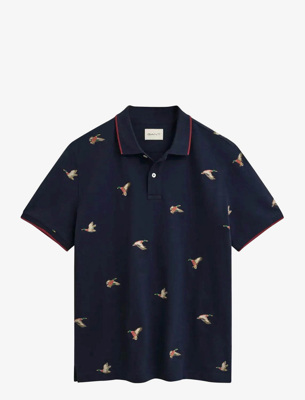 GANT - EMBROIDERED SS POLO - short-sleeved polos - evening blue - 1