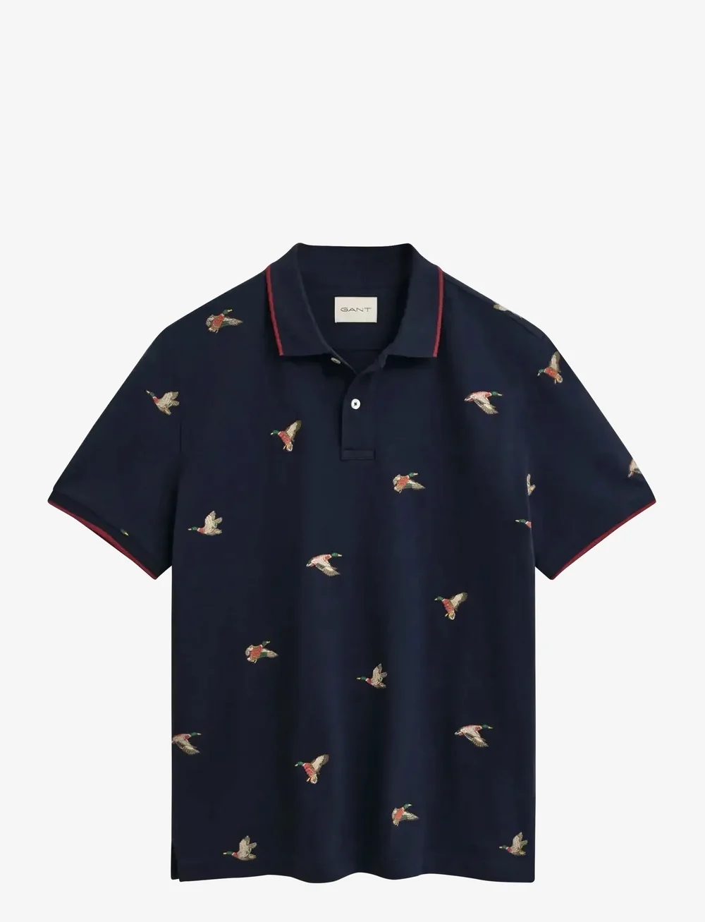GANT - EMBROIDERED SS POLO - kortærmede poloer - evening blue - 1