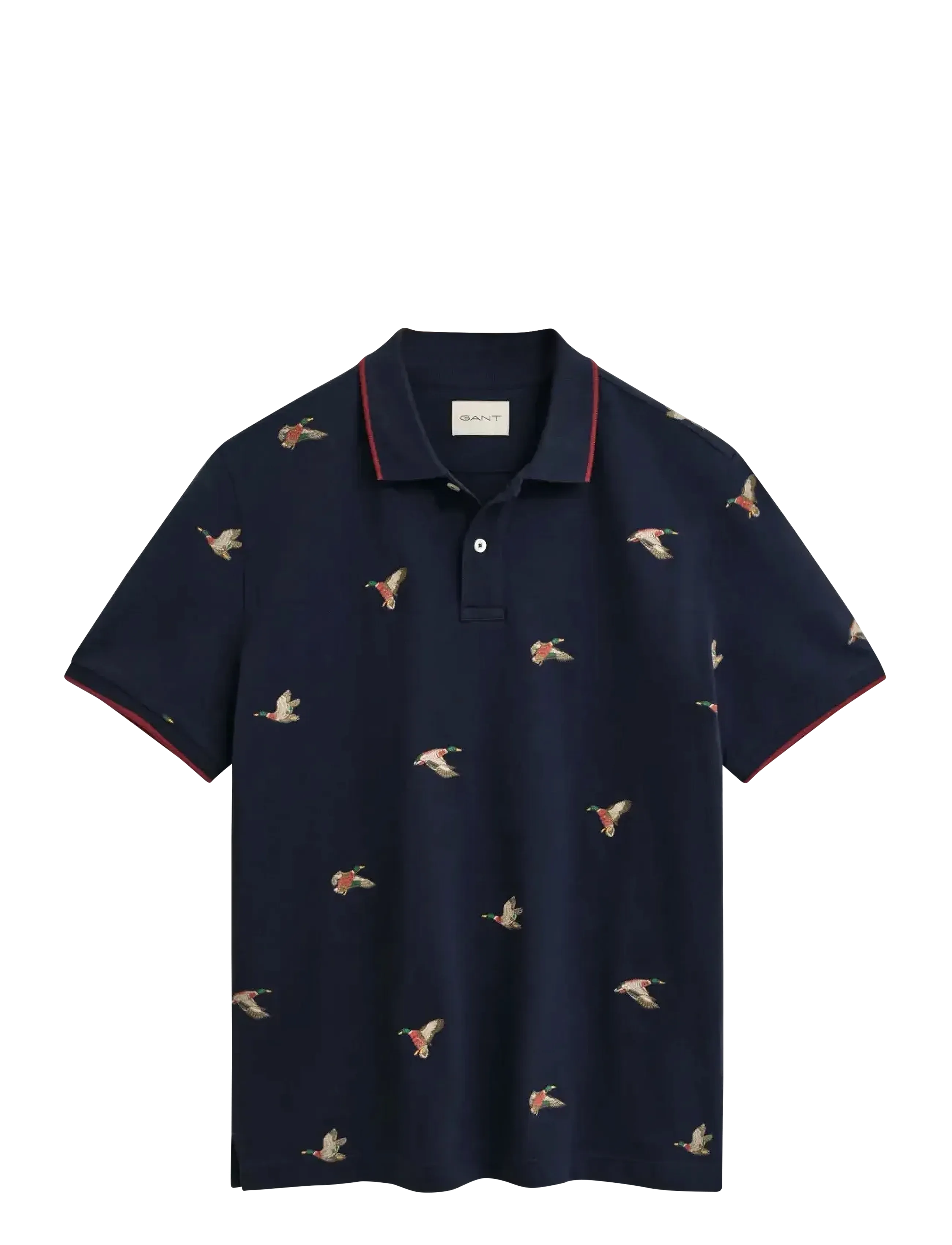 Gant EMBROIDERED SS POLO - Kortärmade pikéer - EVENING BLUE / navy
