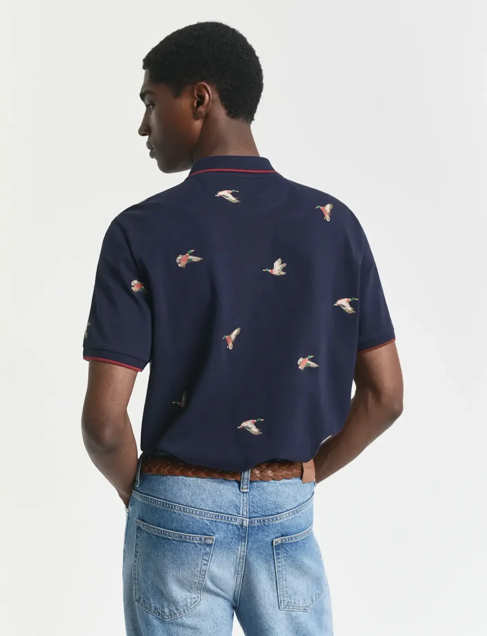 GANT - EMBROIDERED SS POLO - kortærmede poloer - evening blue - 2