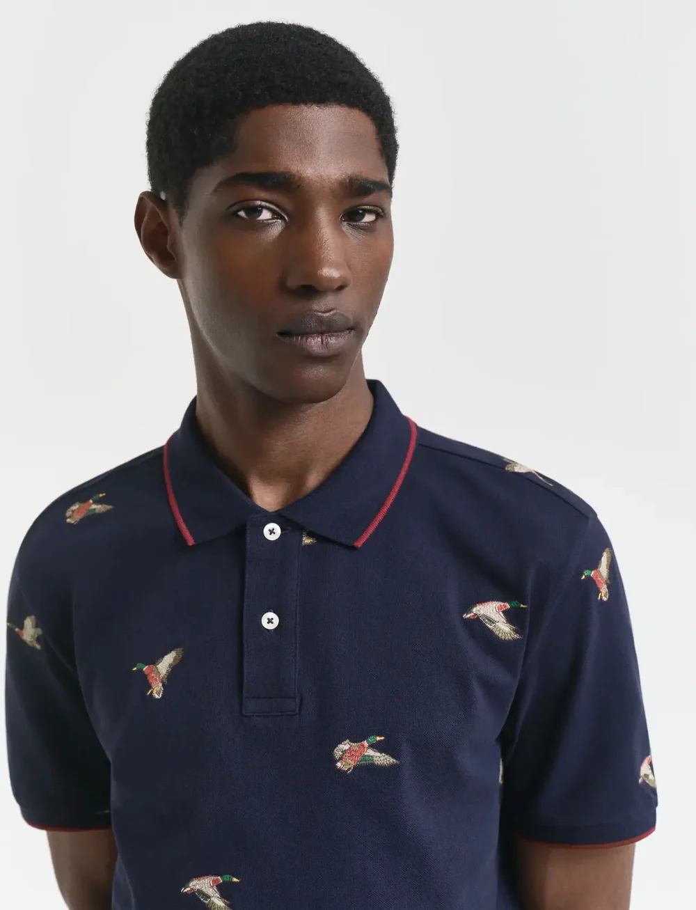 GANT - EMBROIDERED SS POLO - kortærmede poloer - evening blue - 3
