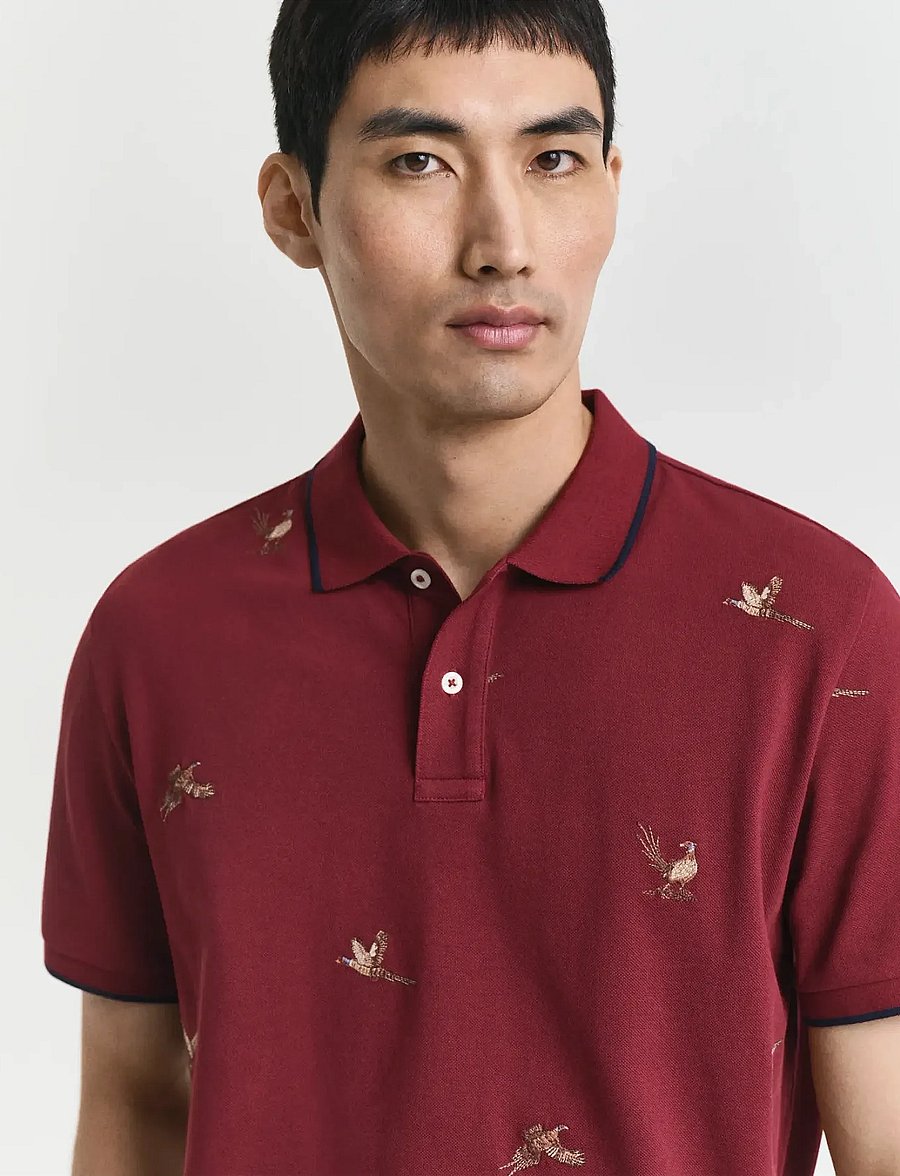 Gant - EMBROIDERED SS POLO - kurzärmelig - plumped red - 3