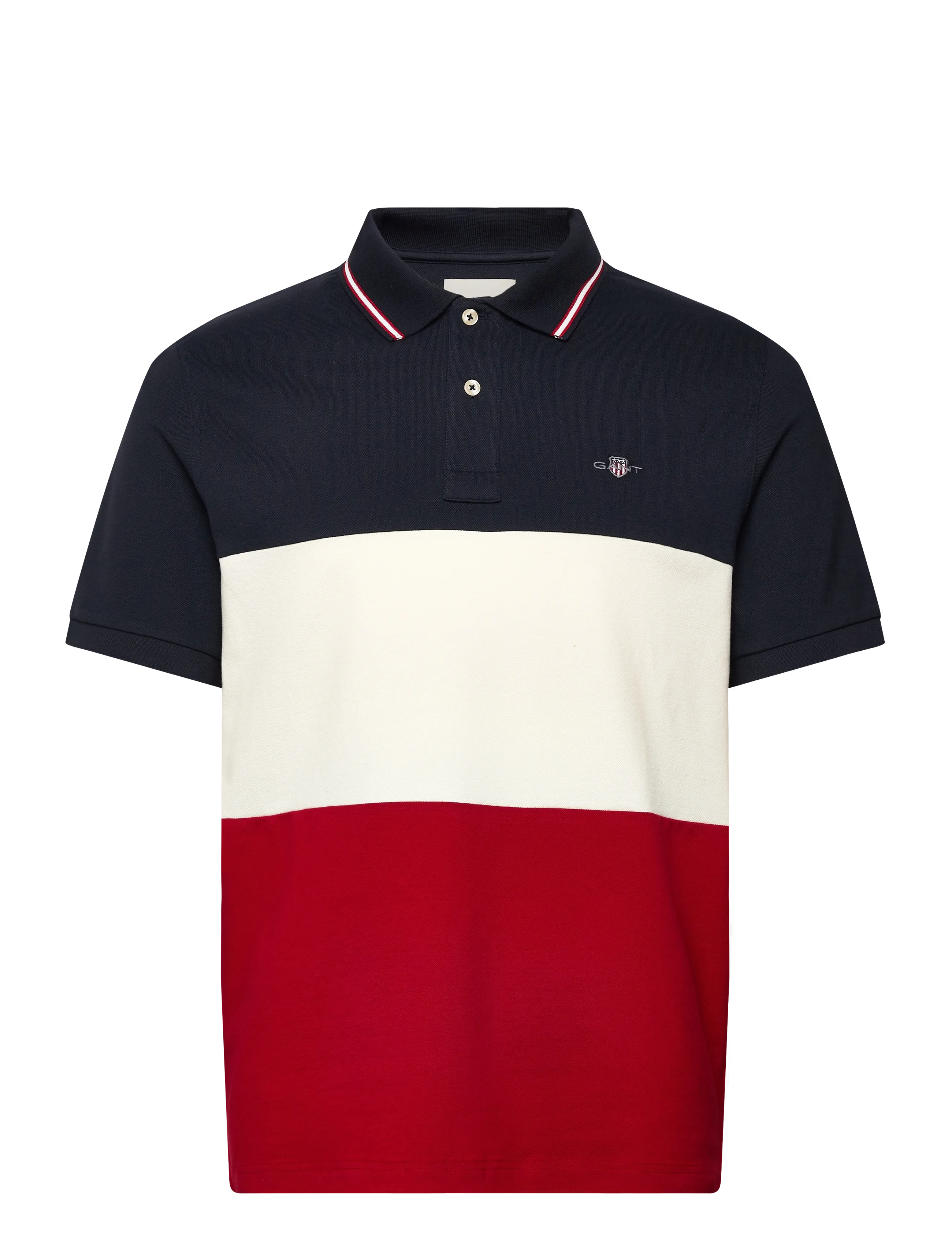 Gant CUT AND SEWN SS POLO - Poloskjorter - RUBY RED / navy