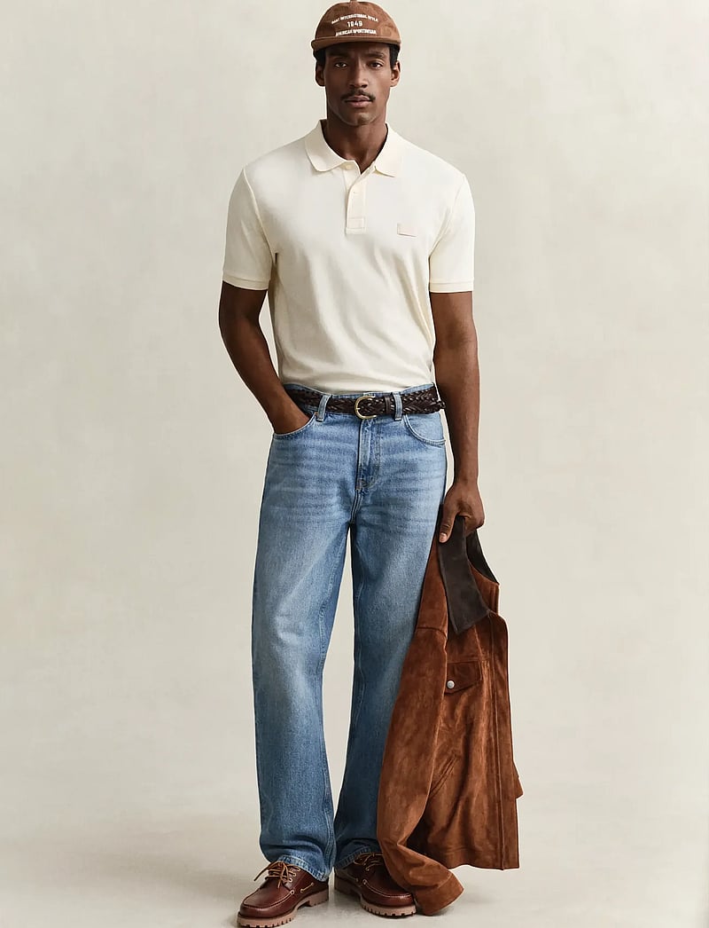 GANT - INTERLOCK SS POLO - kortærmede poloer - creamed white - 4