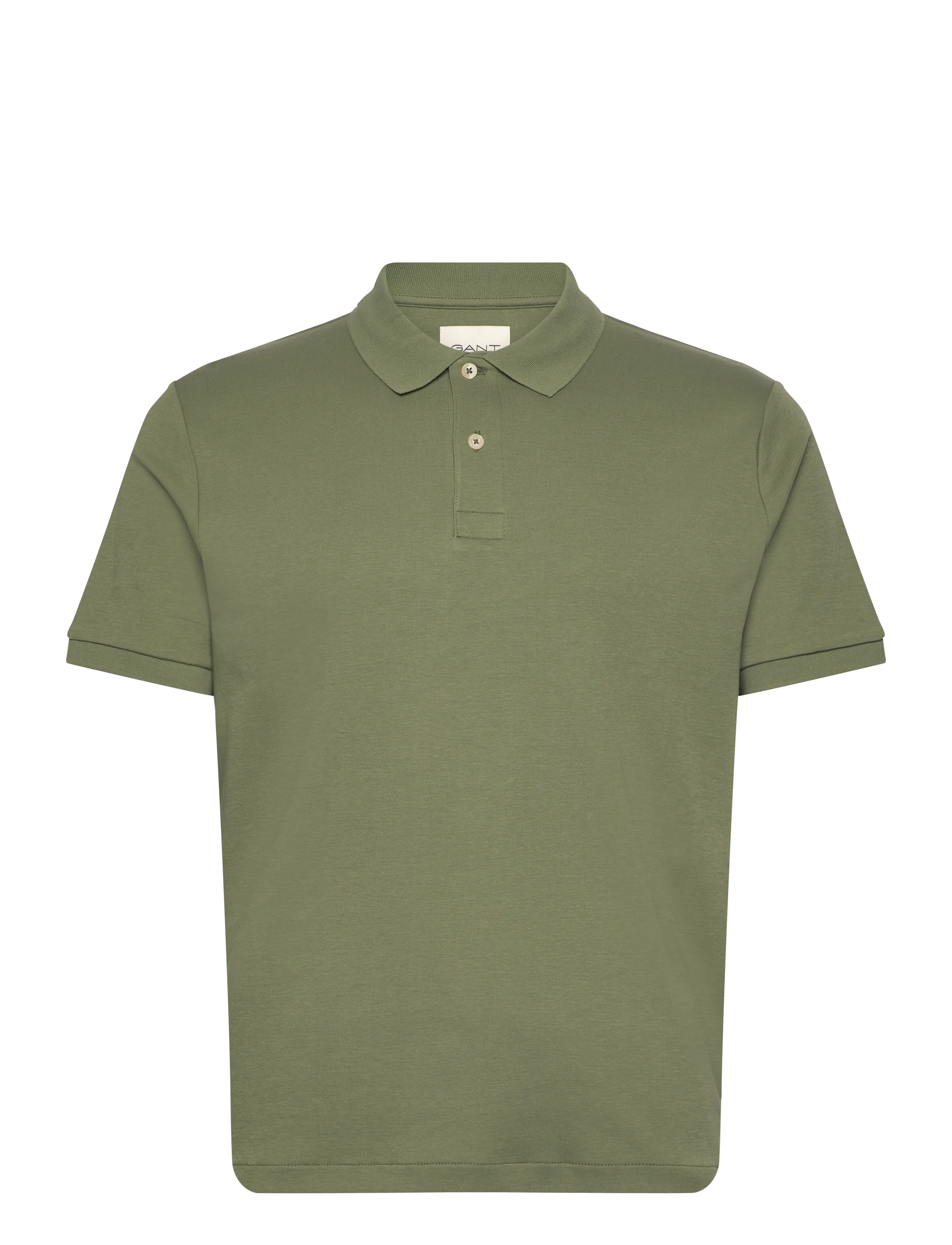 GANT Interlock Ss Polo Khaki - M - Herren