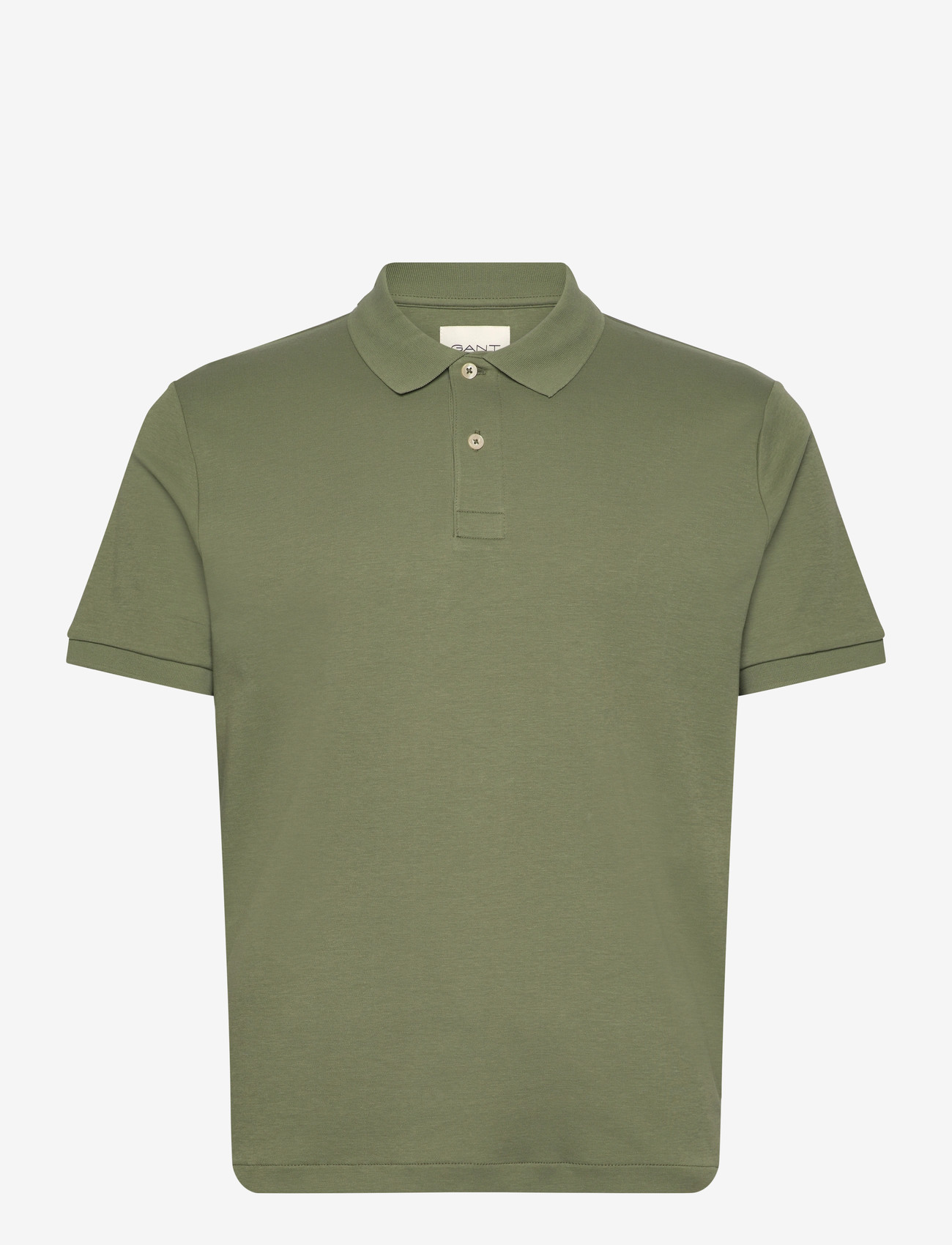 GANT - INTERLOCK SS POLO - kortærmede poloer - dry herb green - 0