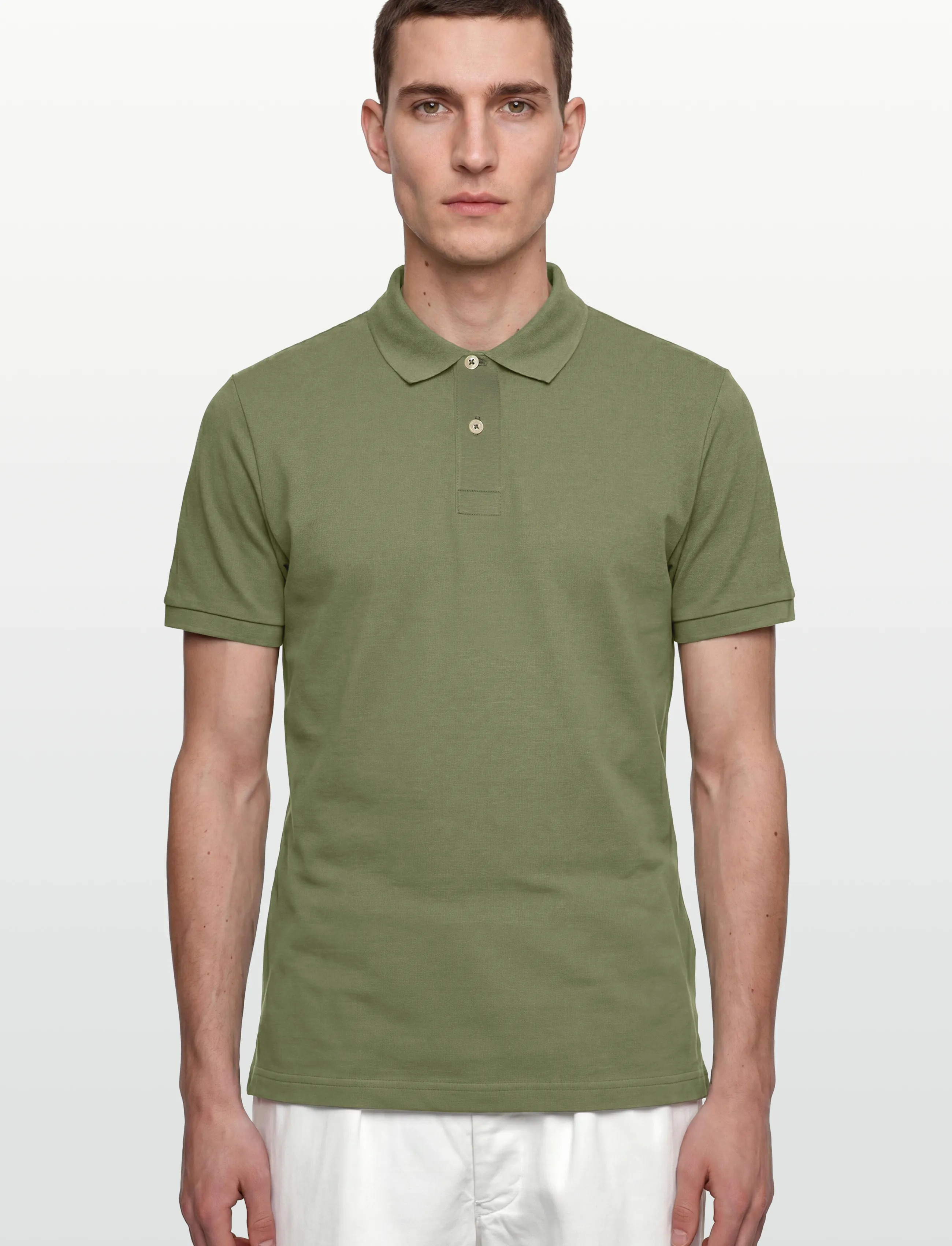 Gant - INTERLOCK SS POLO - short-sleeved polos - dry herb green - 3