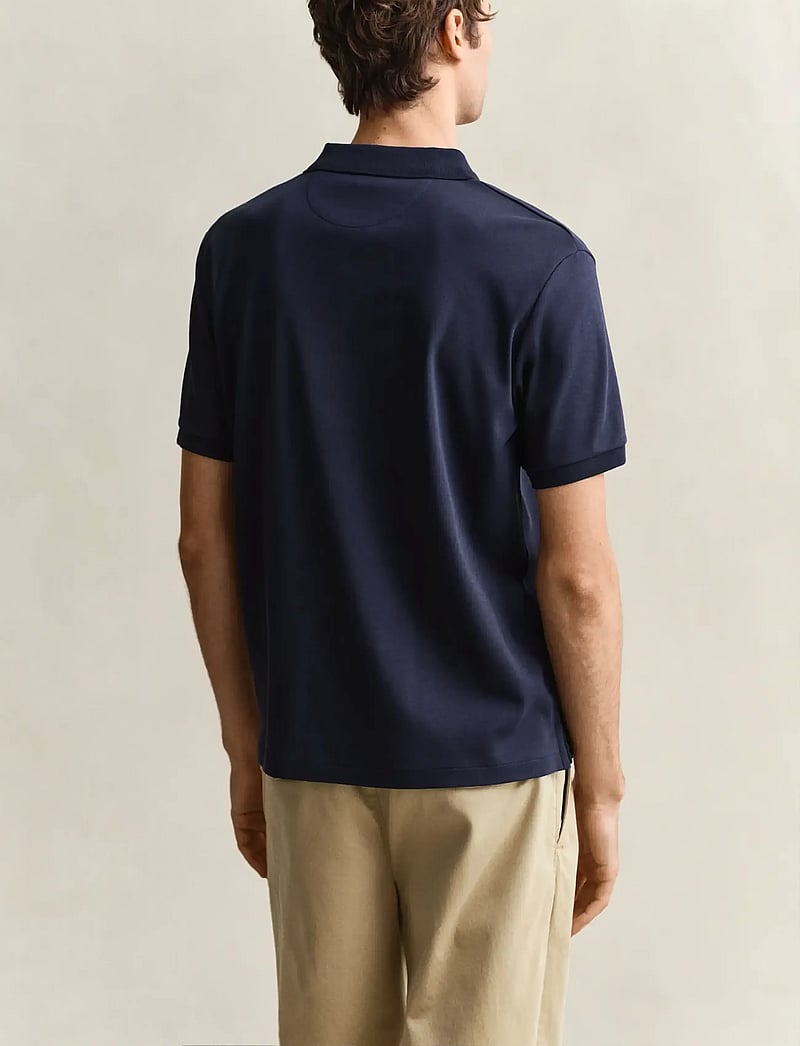 GANT - INTERLOCK SS POLO - kortærmede poloer - evening blue - 2