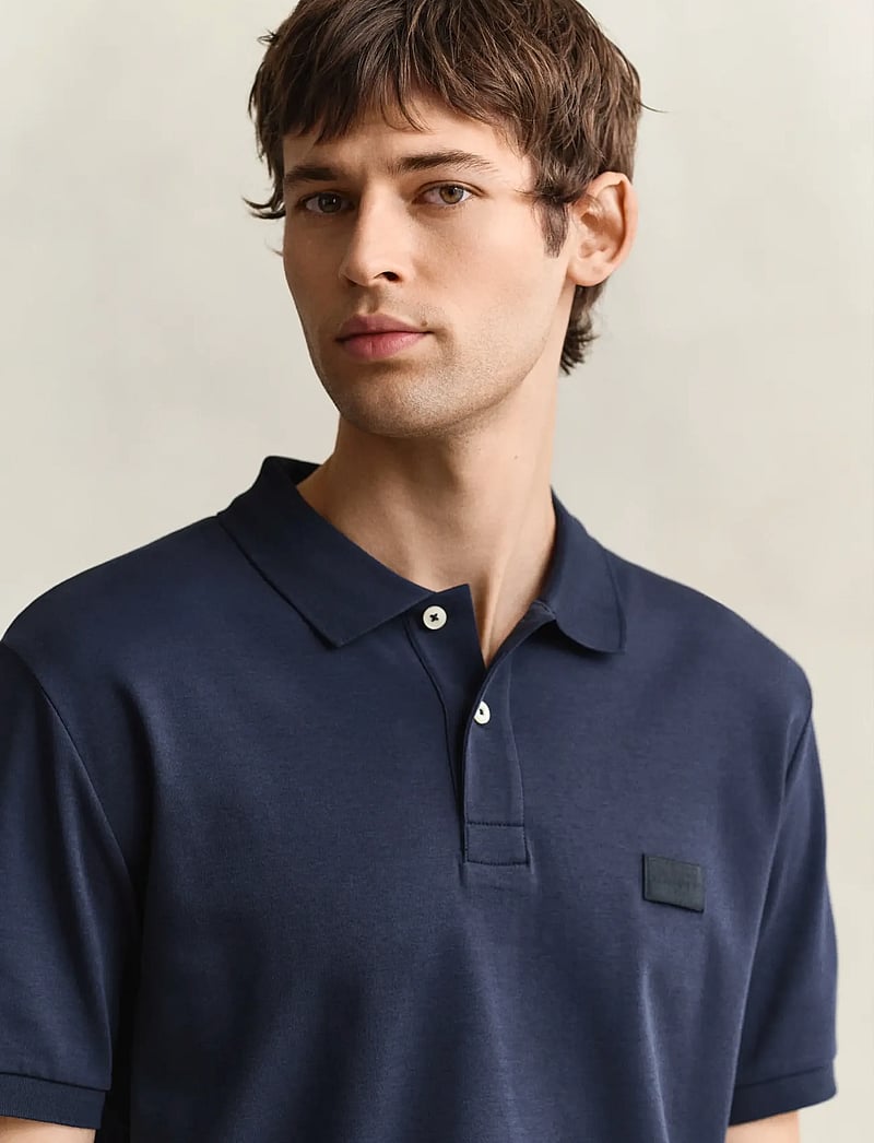 GANT - INTERLOCK SS POLO - kortærmede poloer - evening blue - 3