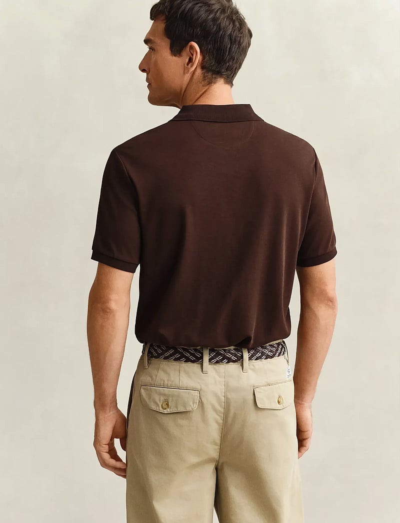 GANT - INTERLOCK SS POLO - kortærmede poloer - mahogany brown - 2