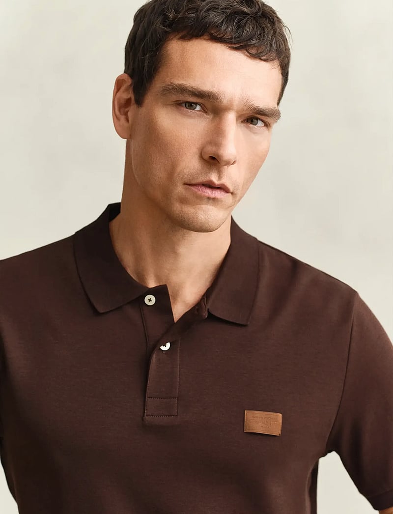 GANT - INTERLOCK SS POLO - kortærmede poloer - mahogany brown - 3