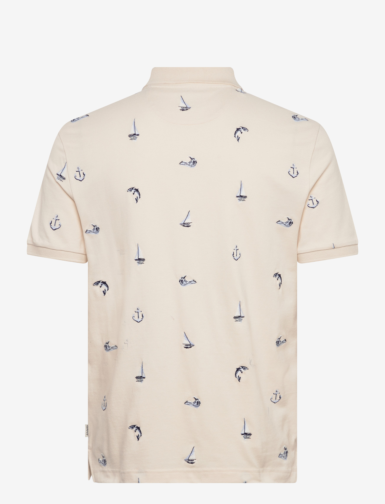 Gant - EMBROIDERED SS POLO - kortærmede poloer - creamed white - 1