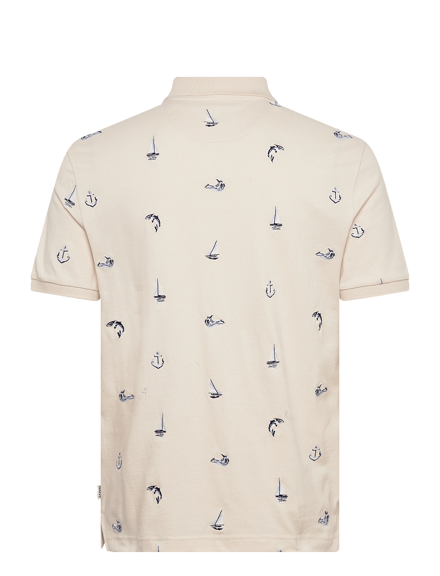 Gant - EMBROIDERED SS POLO - kortærmede poloer - creamed white - 2