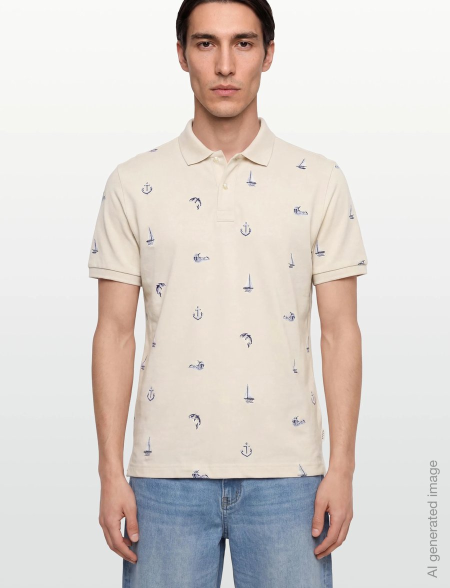 Gant - EMBROIDERED SS POLO - kortærmede poloer - creamed white - 3