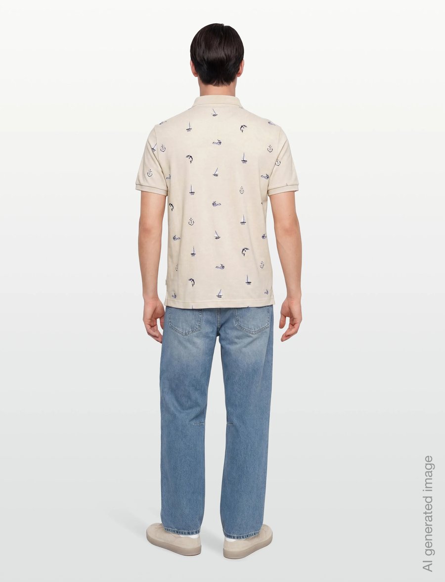 Gant - EMBROIDERED SS POLO - kortærmede poloer - creamed white - 4