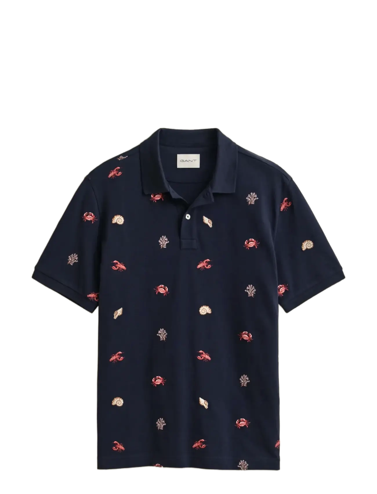 GANT EMBROIDERED SS POLO - Poloer - EVENING BLUE / navy