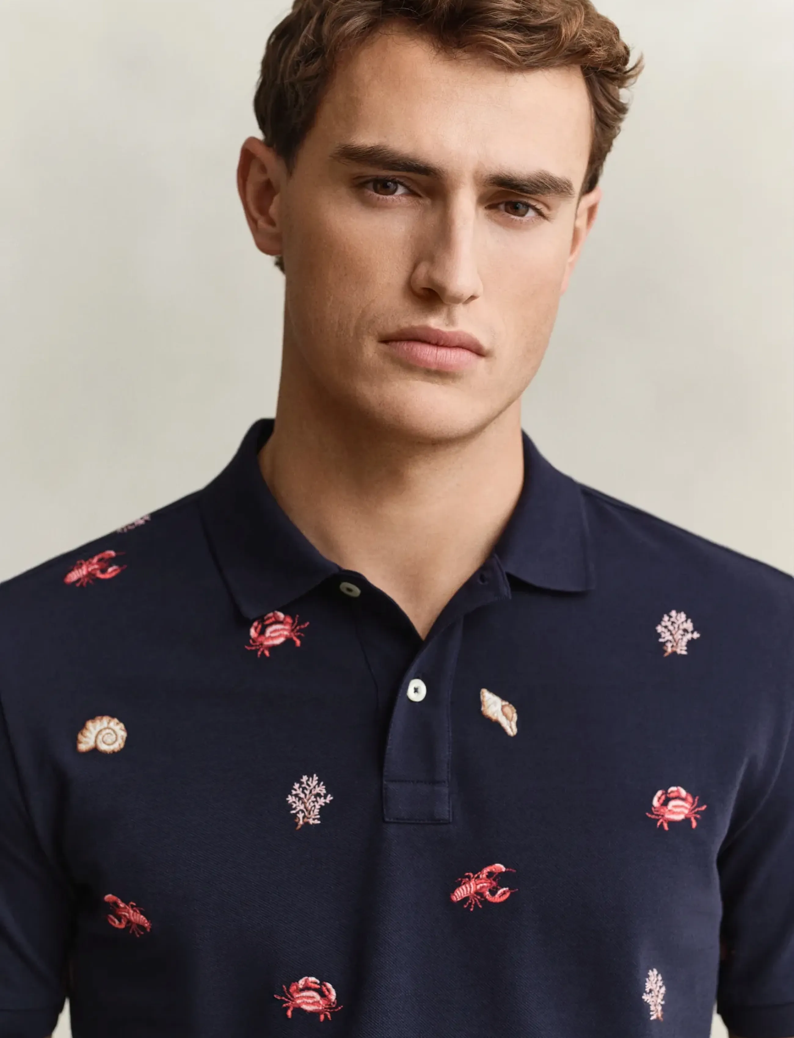 Gant - EMBROIDERED SS POLO - short-sleeved polos - evening blue - 3