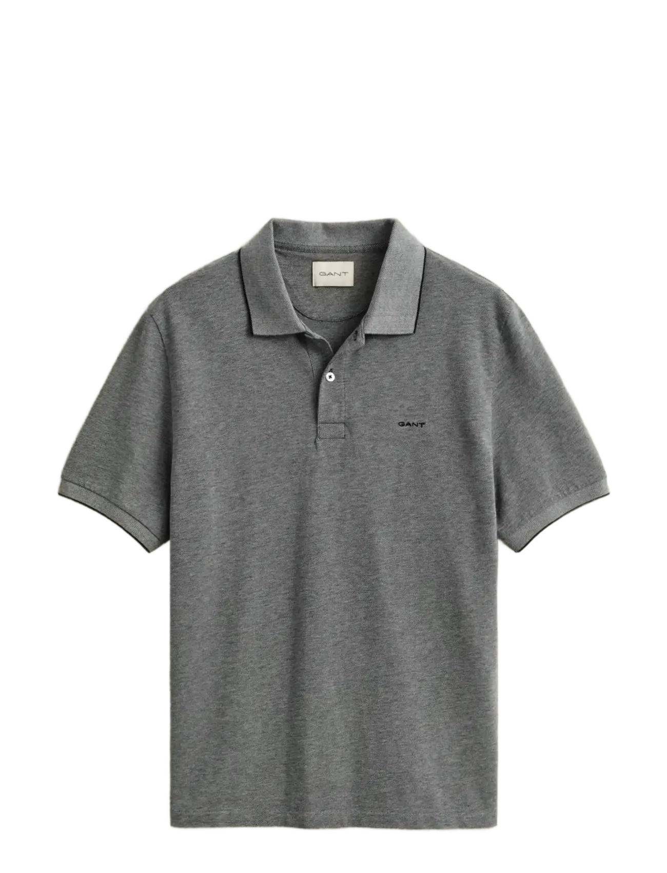GANT 2 TONE SS POLO - Poloskjorter - BLACK / grey