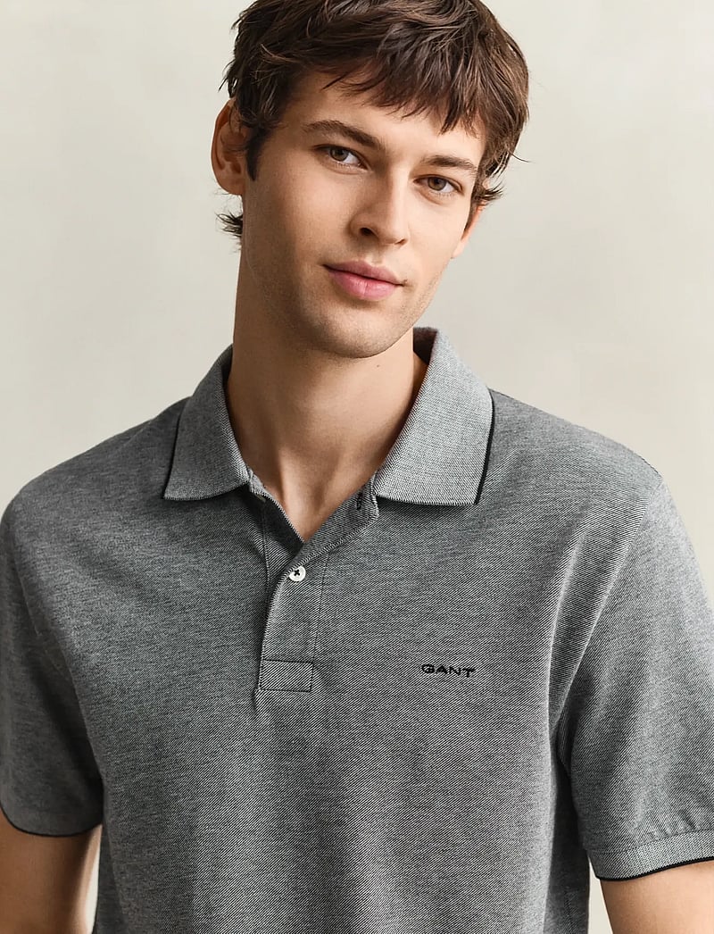 Gant - 2 TONE SS POLO - lühikeste varrukatega polod - black - 3