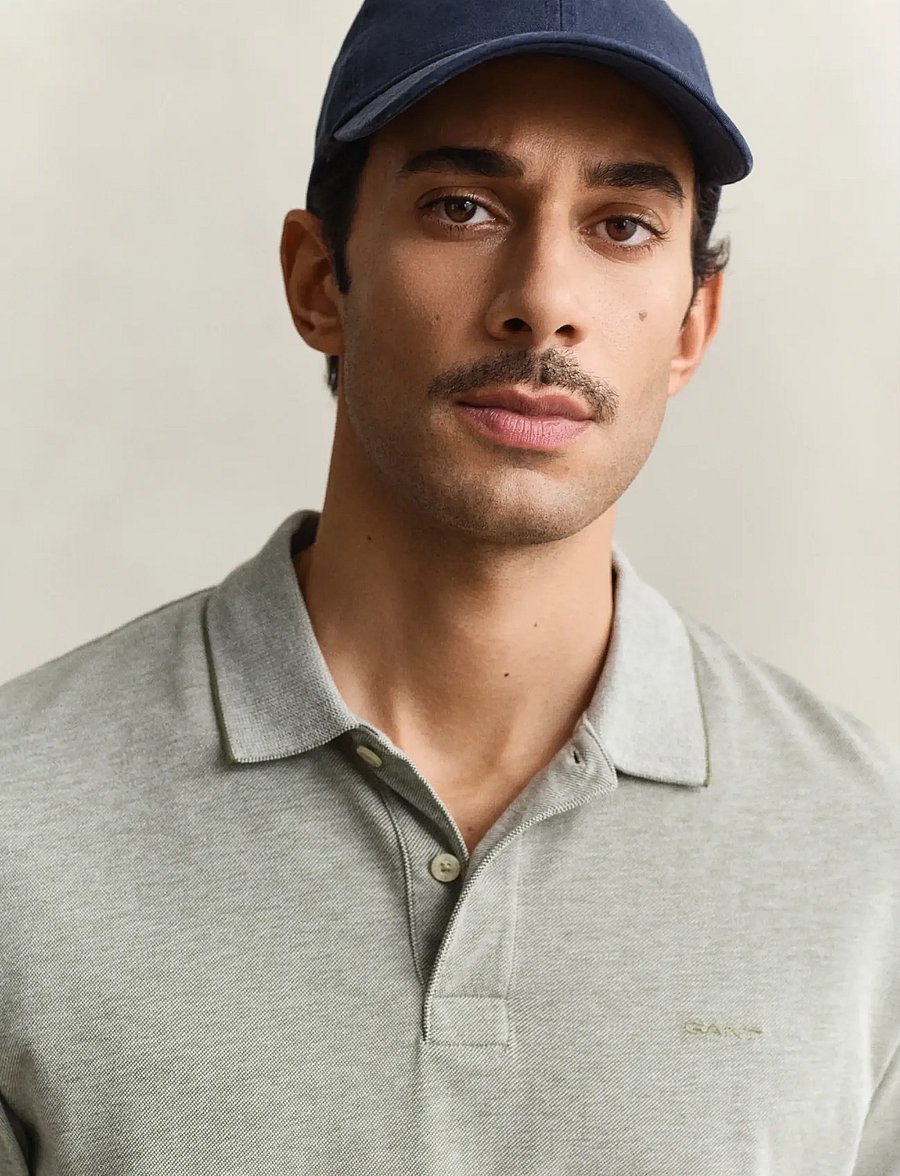 Gant - 2 TONE SS POLO - kortærmede poloer - dry herb green - 3