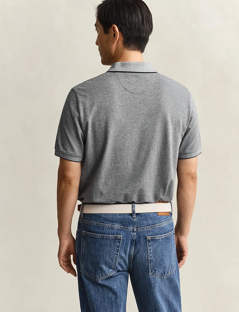 Gant - 2 TONE SS POLO - kortærmede poloer - evening blue - 2