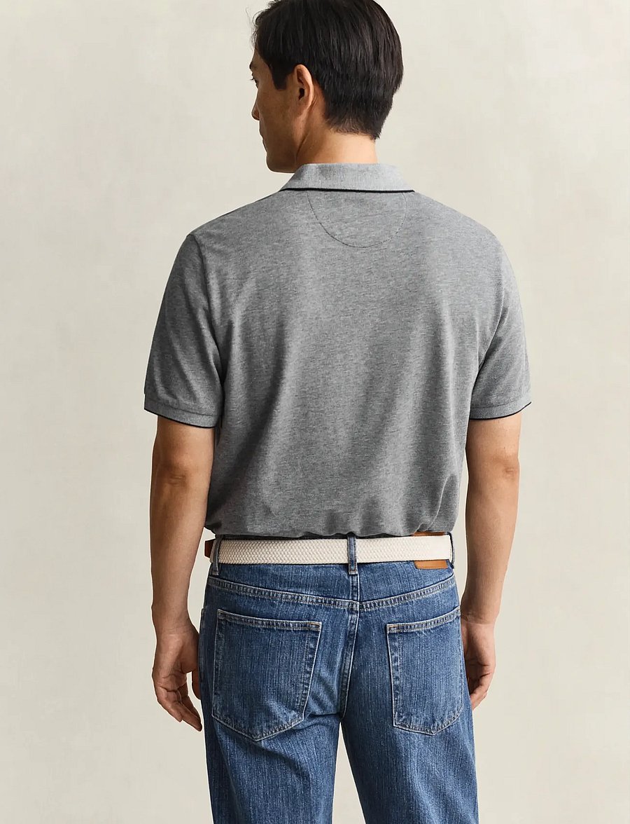 Gant - 2 TONE SS POLO - kurzärmelig - evening blue - 2