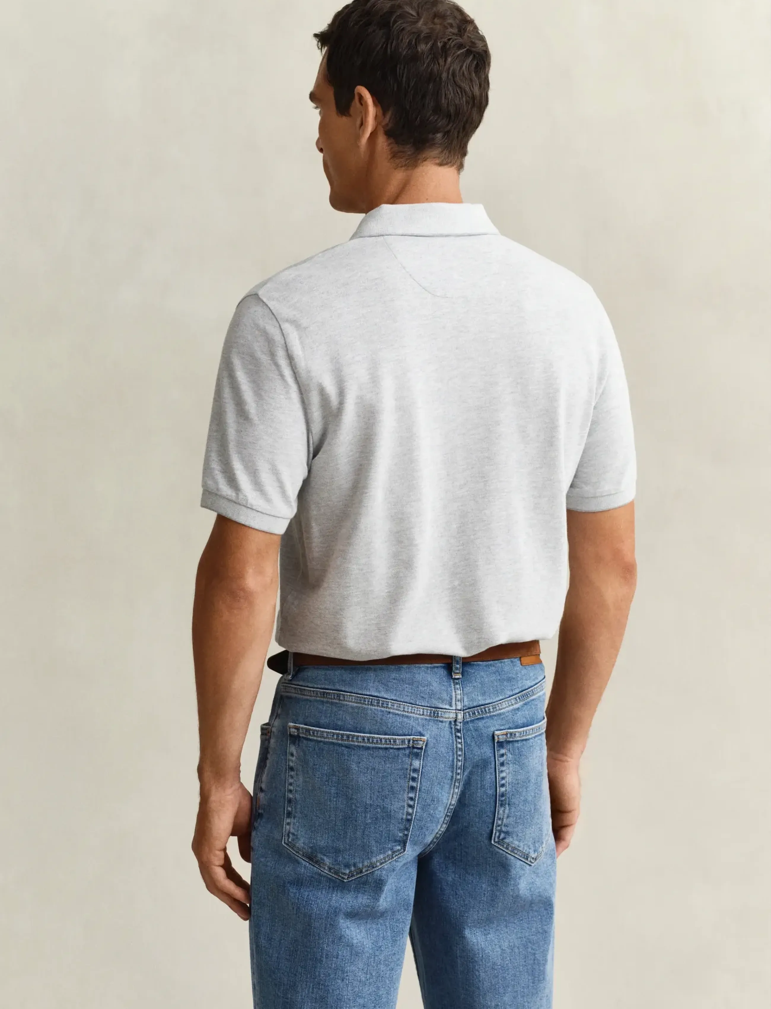 Gant - 2 TONE SS POLO - kortærmede poloer - grey melange - 2