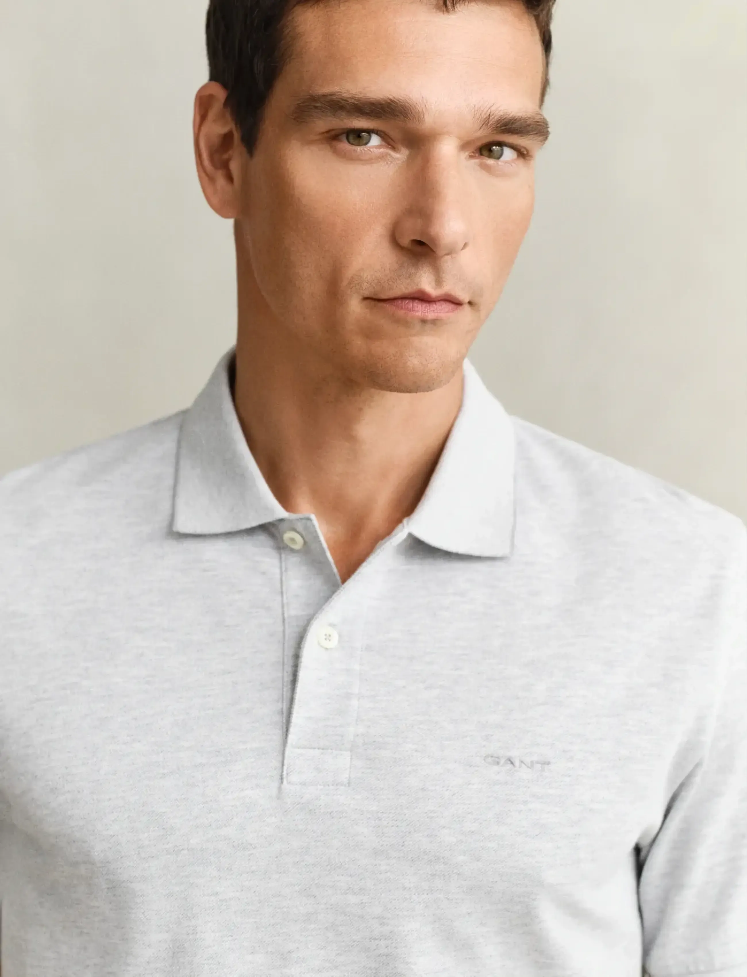 Gant - 2 TONE SS POLO - kortærmede poloer - grey melange - 3