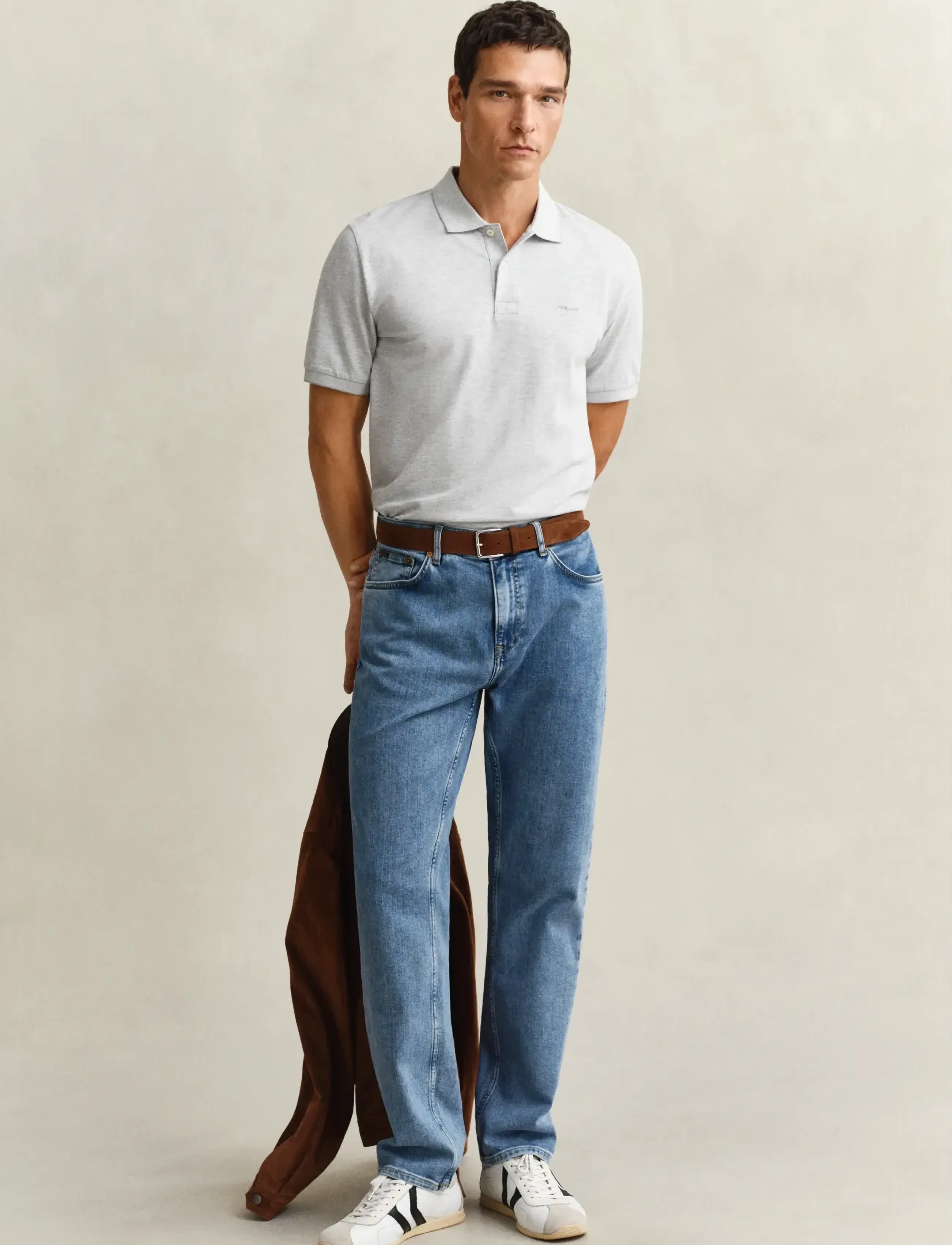 Gant - 2 TONE SS POLO - kortærmede poloer - grey melange - 4