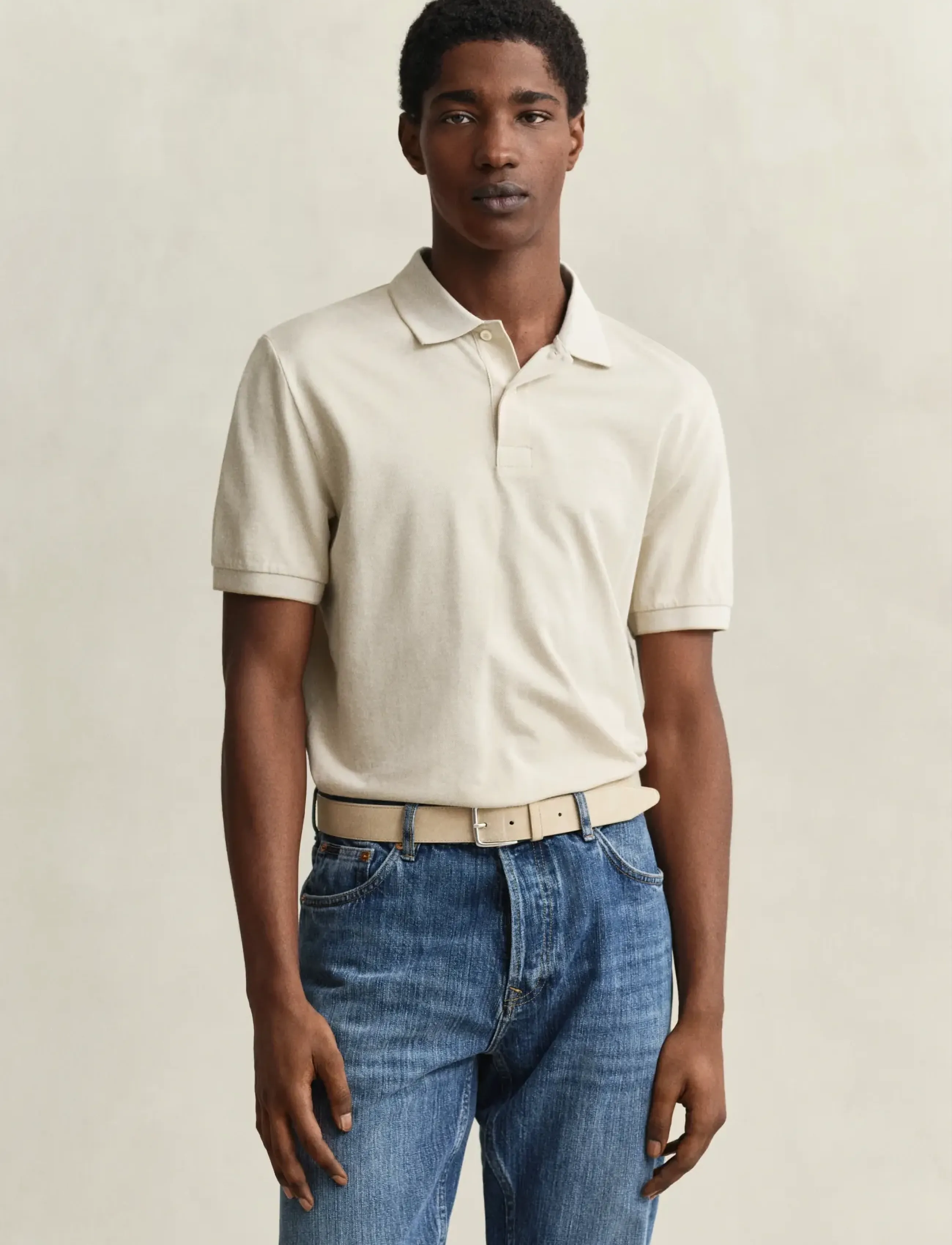 GANT 2 TONE SS POLO - Koszulki Polo - OAT BEIGE / beige