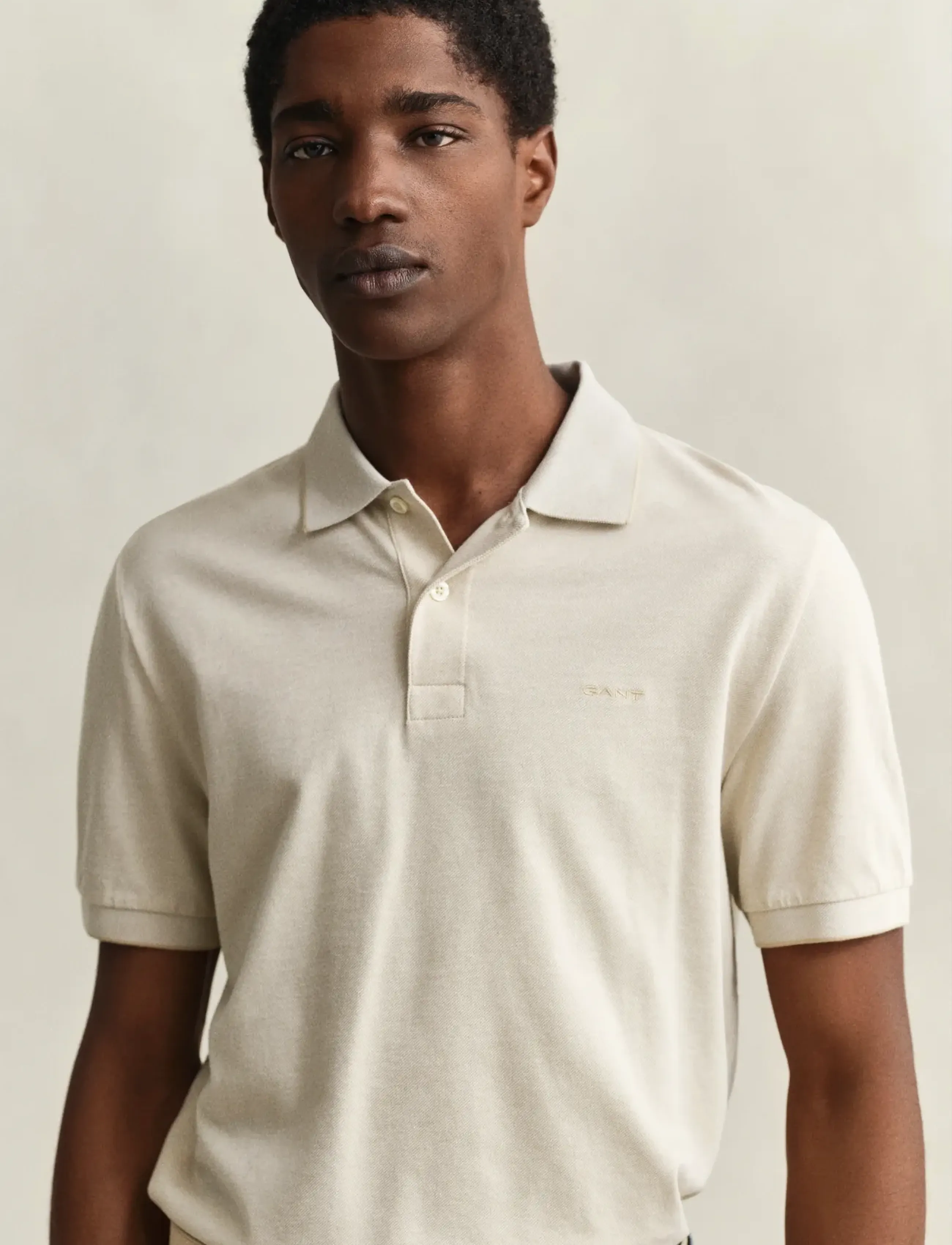 Gant - 2 TONE SS POLO - kortærmede poloer - oat beige - 3