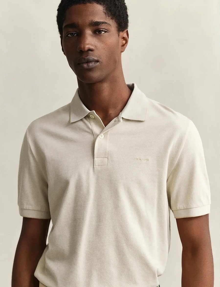 Gant - 2 TONE SS POLO - kortærmede poloer - oat beige - 3