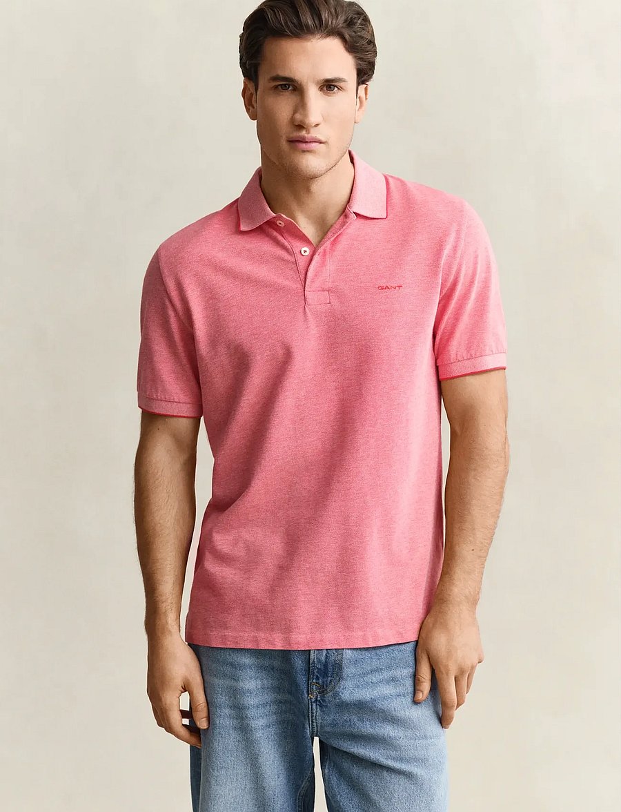 Gant - 2 TONE SS POLO - polo krekli ar īsām piedurknēm - rose red - 0