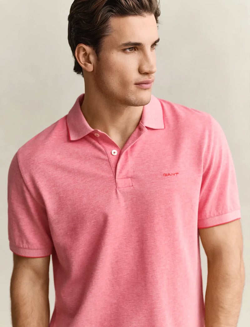 Gant - 2 TONE SS POLO - polo marškinėliai trumpomis rankovėmis - rose red - 3