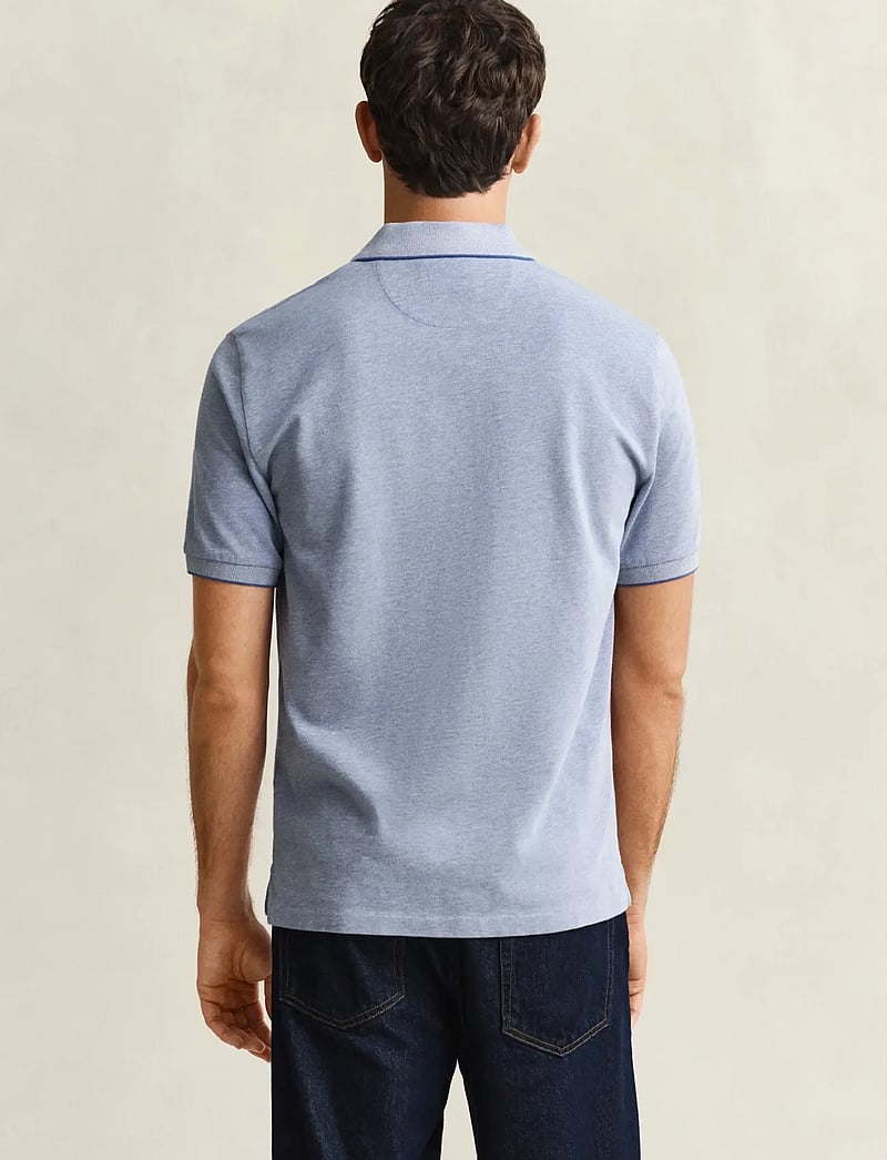 Gant - 2 TONE SS POLO - kortærmede poloer - vintage blue - 2