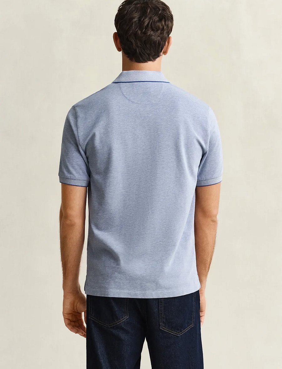 Gant - 2 TONE SS POLO - kurzärmelig - vintage blue - 2