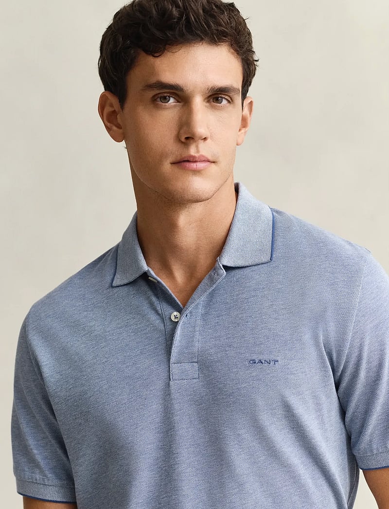 Gant - 2 TONE SS POLO - kortærmede poloer - vintage blue - 3