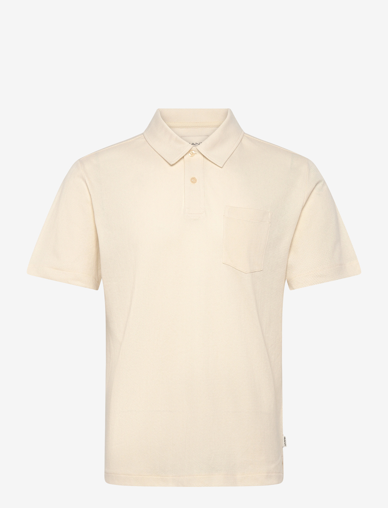 Gant - TEXTURE SS POLO - kortærmede poloer - creamed white - 1