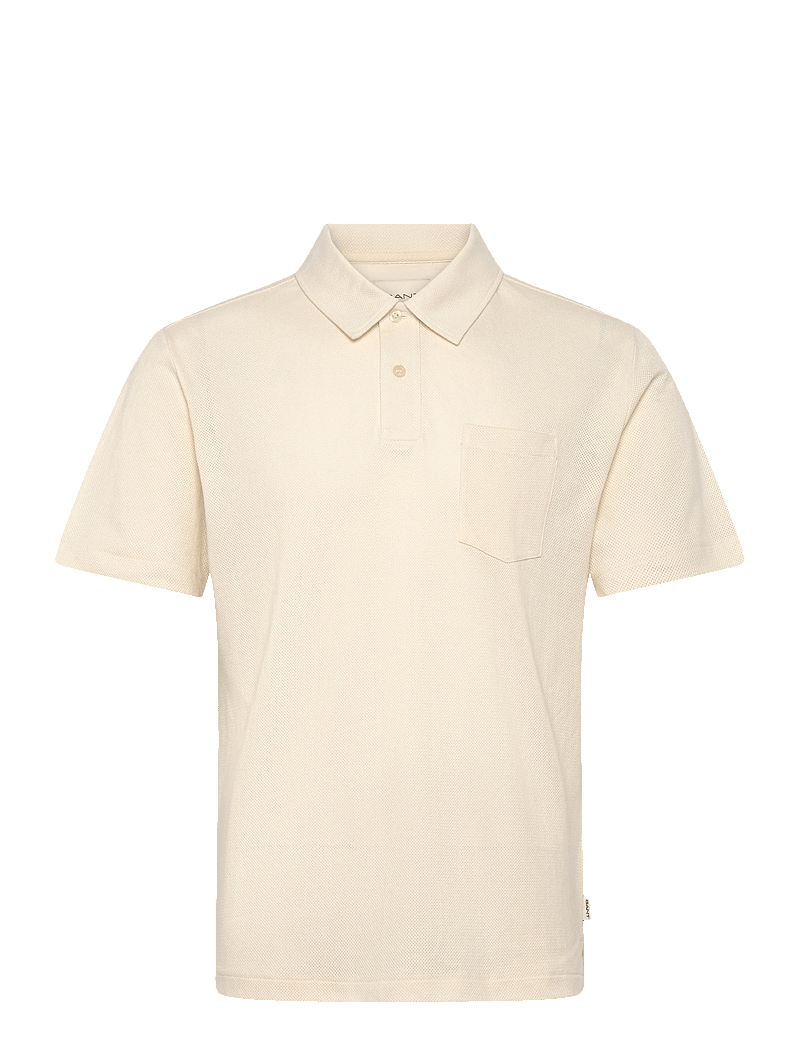 Gant - TEXTURE SS POLO - kurzärmelig - creamed white - 1