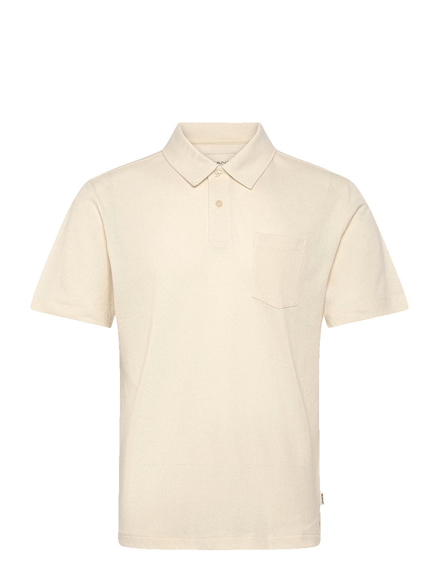 Gant - TEXTURE SS POLO - kortärmade pikéer - creamed white - 1
