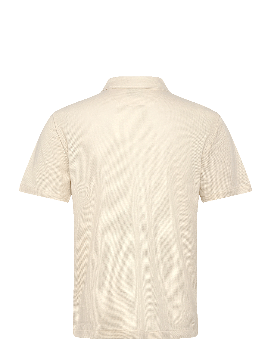 Gant - TEXTURE SS POLO - kortärmade pikéer - creamed white - 2