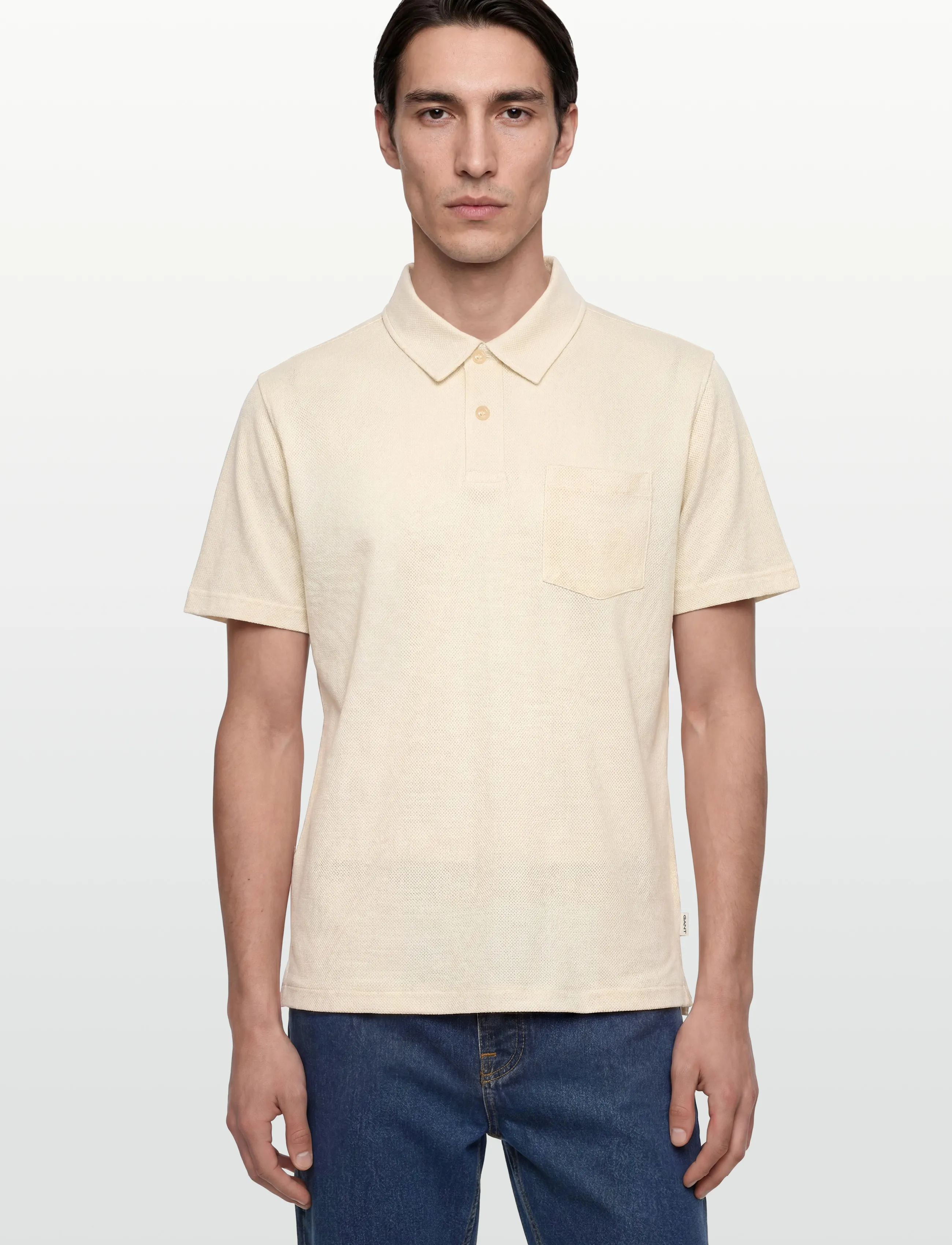 Gant Texture Ss Polo pikéer herr – bild 2