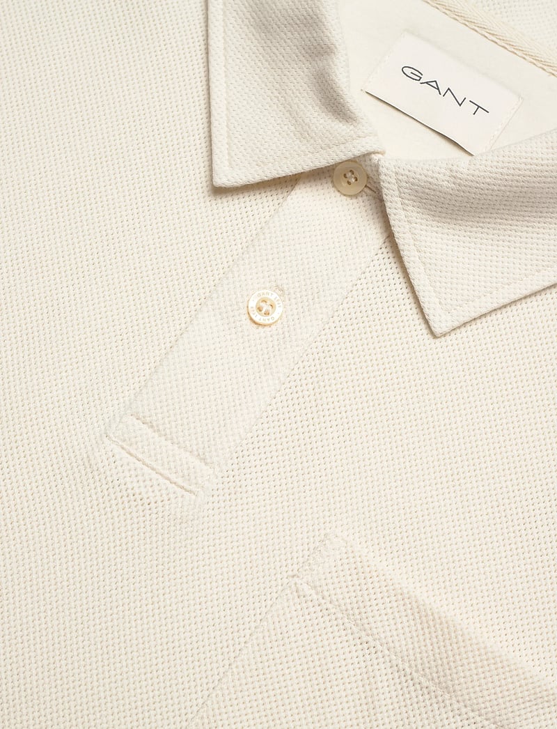 Gant - TEXTURE SS POLO - kurzärmelig - creamed white - 5