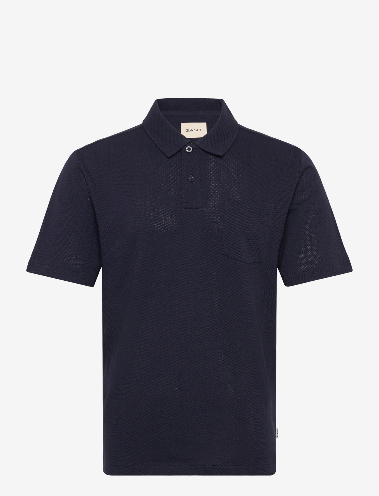 Gant - TEXTURE SS POLO - kortärmade pikéer - evening blue - 1