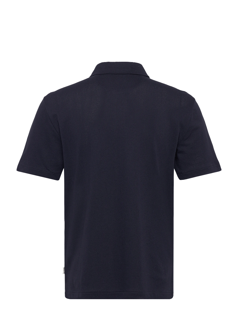 Gant - TEXTURE SS POLO - kortärmade pikéer - evening blue - 2